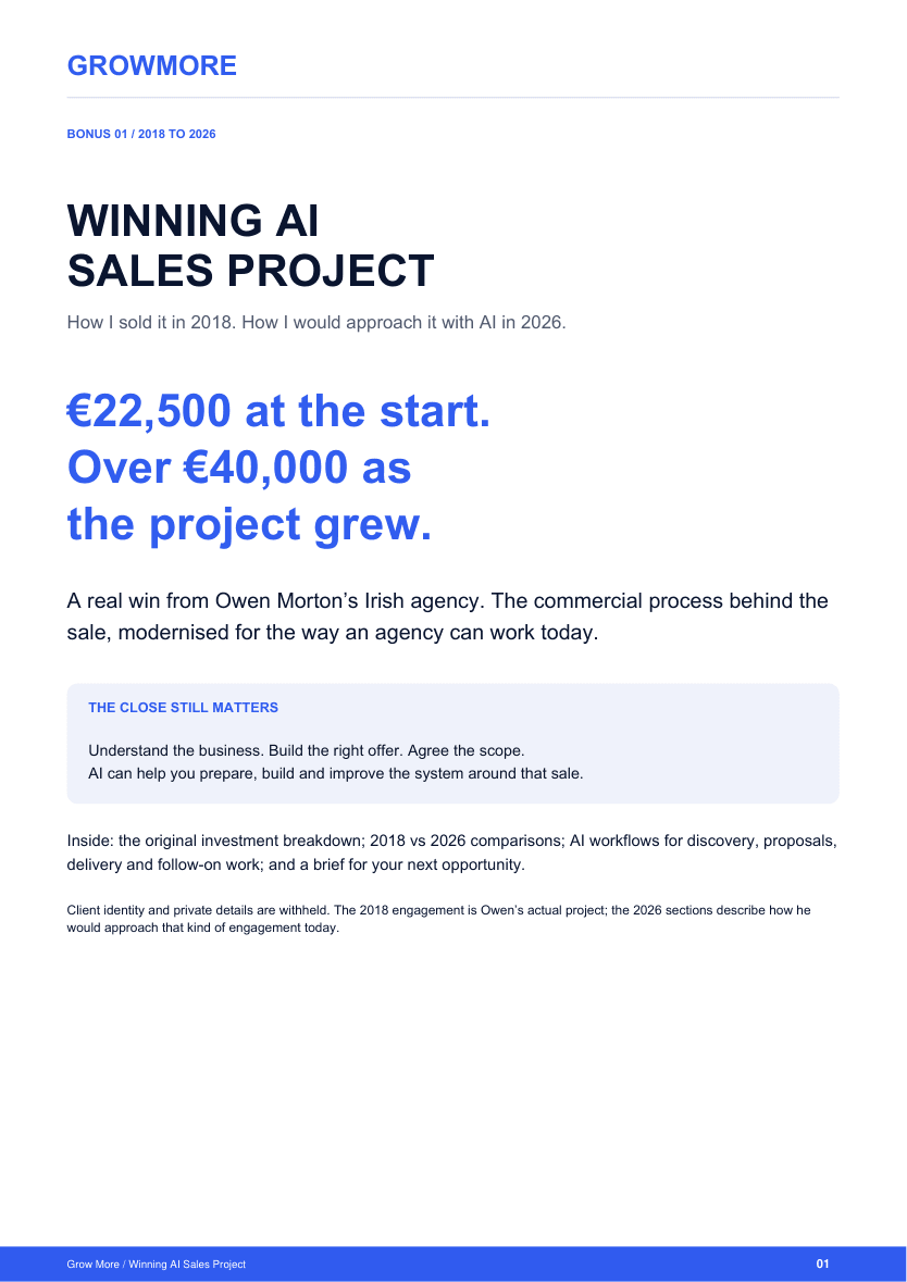 Winning AI Sales Project — bonus PDF cover